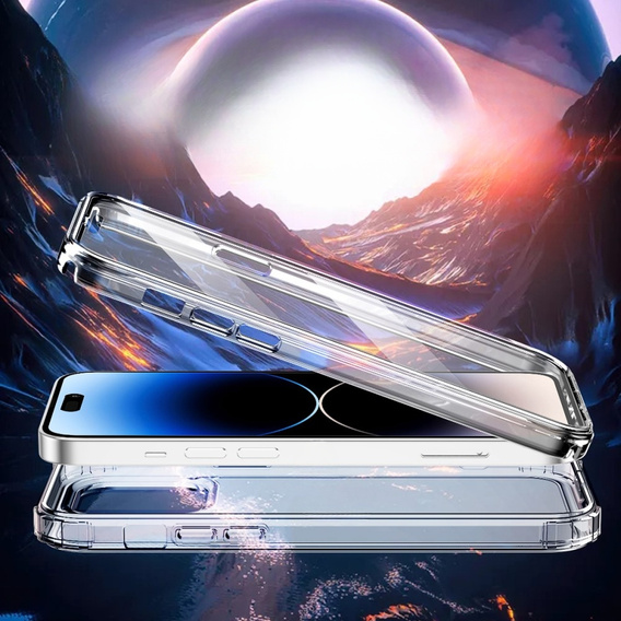 Carcasă pentru iPhone 14 Pro, Shockproof, cu folie, transparentă