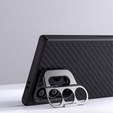 Carcasă pentru Samsung Galaxy S24 Ultra, carcasă blindată Nillkin, Carboprof Case, pentru Magsafe, negru