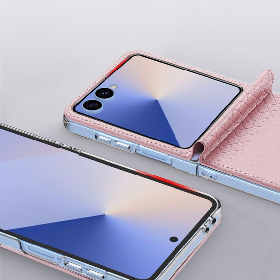 Husă Dux Ducis pentru Samsung Galaxy Z Flip7 5G, Bril, roz