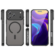 Husă mată pentru iPhone 17 Pro Max, pentru MagSafe, cu protecție pentru cameră, negru