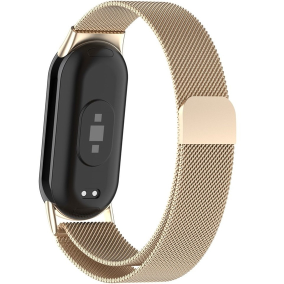Brățară milaneză cu brățară cu carcasă pentru Xiaomi Smart Band 10 / 9 / 8, șampanie