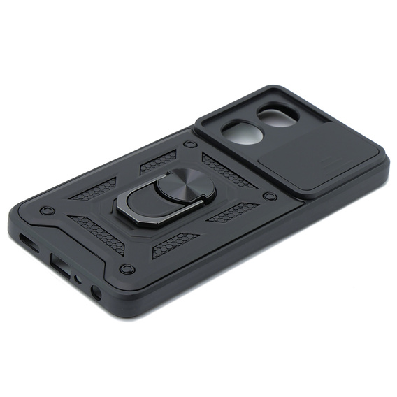 Husă blindată pentru Oppo A58 4G, CamShield Slide, negru