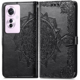 Cu clapetă pentru Oppo Reno 11F 5G, Mandala, negru