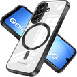 Husă pentru Samsung Galaxy A17 5G, Electro MagSafe, transparentă cu margini negre