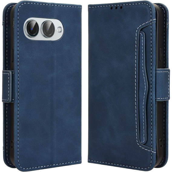 Cu clapetă pentru T Phone 3 5G, Card Slot, albastru închis