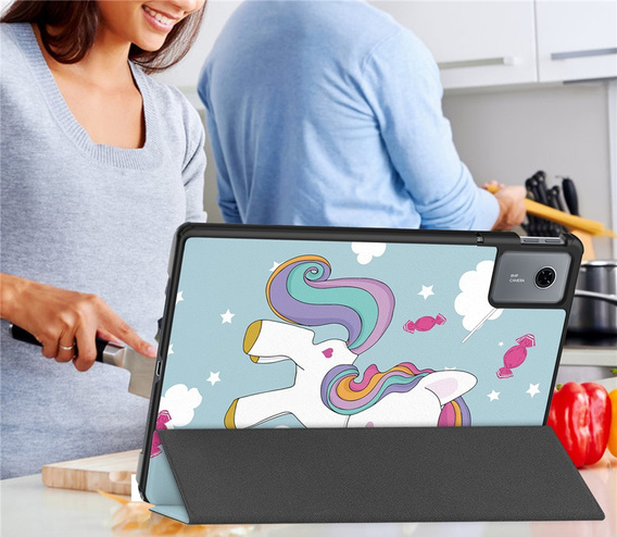 Husă pentru Lenovo Idea Tab 11" 2025 TB336FU TB336ZU, cu funcție de suport, Smartcase, Unicorn
