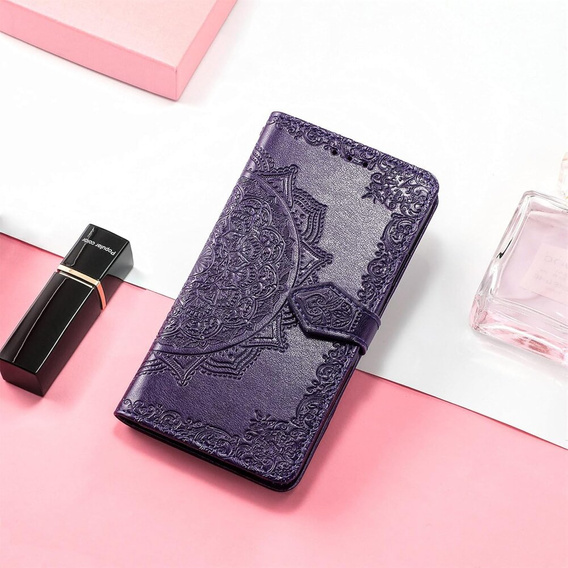 Cu clapetă pentru Realme Note 50, Mandala, violet