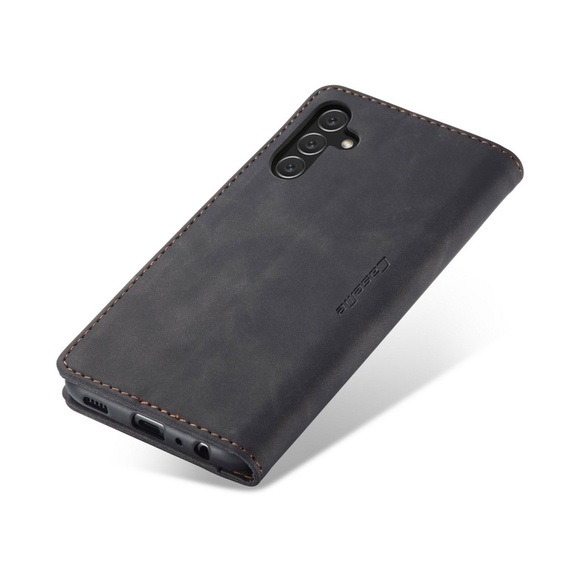 Husa CASEME pentru Samsung Galaxy A04S / A13 5G, Leather Wallet Case, negru
