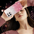 Husă pentru Motorola Moto G86 5G, Glitter Flower, roz rose gold
