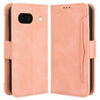 Cu clapetă pentru Google Pixel 8A, Card Slot, roz
