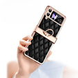 Husă pentru Samsung Galaxy Z Flip 4 5G, Rhombus Grid, Black