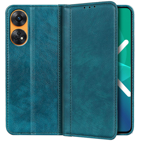 Husa cu clapetă pentru Oppo Reno8 T, Split Leather, turquoise