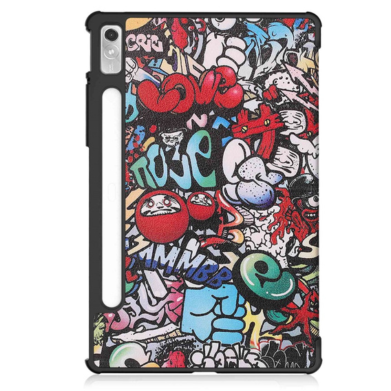 Husă pentru Lenovo Tab P11 Pro Gen 2 TB132FU TB132XU 11.2", cu clapetă, graffiti