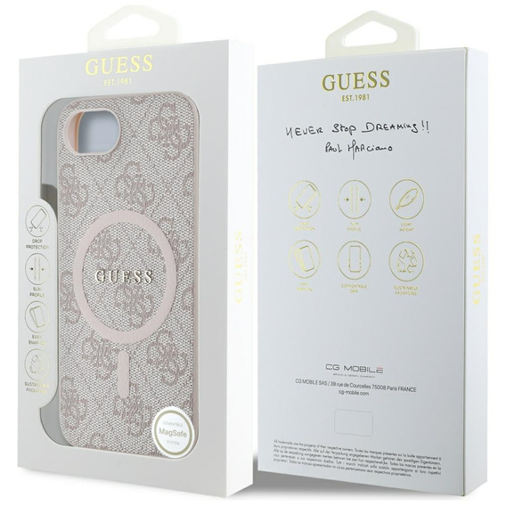 Husă Guess HC MagSafe PU 4G Ring Classic Logo pentru iPhone 16e