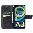 Cu clapetă pentru Xiaomi Redmi A3, Butterfly, negru