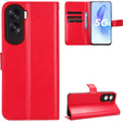 Cu clapetă pentru Honor 90 Lite 5G, Crazy Horse Wallet, roșu
