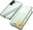 Husa pentru Samsung Galaxy S24 FE, Magnetic Dual Glass, verde