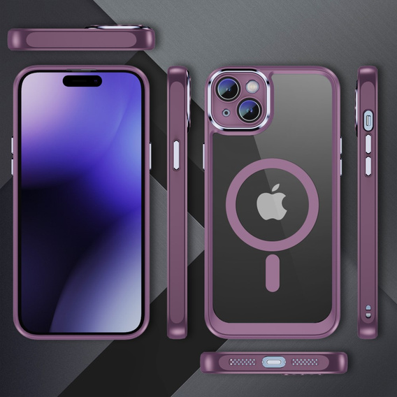 Husă pentru iPhone 15 Plus, ERBORD Impact Guard, MagSafe, violet