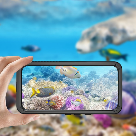 Husă impermeabilă IP68 pentru Google Pixel 9, Redpepper, negru