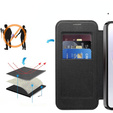 Husă cu clapetă pentru Samsung Galaxy A17 5G, RFID Wallet, pentru MagSafe, transparent/negru