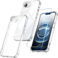 Carcasă pentru iPhone 16E, Erbord Dropproof, transparentă + Sticlă