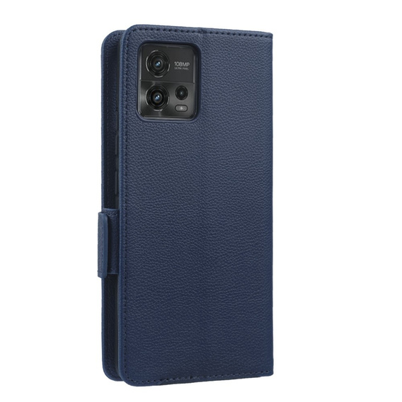 Cu clapetă pentru Motorola Moto G72, Wallet Thin Magnet, albastru închis