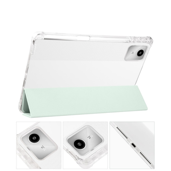 Husă pentru Lenovo Tab M11, Smartcase Hybrid, cu spațiu pentru stylus, verde deschis