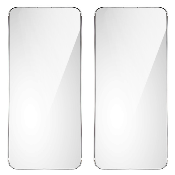 2x sticlă călită pentru iPhone 15 Plus, ERBORD 9H Hard Glass pe ecran