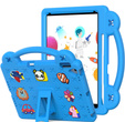 Husă pentru copii pentru iPad 10.2" 2021/2020/2019 (9/8/7 gen.) / Air 10.5" 2019 (3 gen.), Cute Patterns, cu suport, albastru