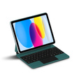Husă de tastatură pentru iPad 10.9" 2022 (10 gen.) / iPad 11" 2025 A16 (11 gen.), Magnetic Keyboard Touchpad, verde