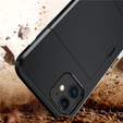 Huse pentru iPhone 11, Sliding Card Holder, negru