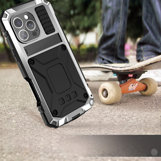 Husă blindată pentru iPhone 16 Pro, R-JUST, de argint