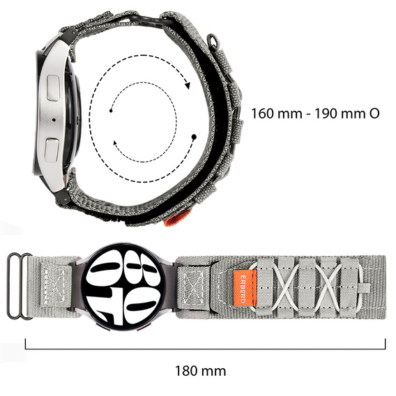 ERBORD Runner curea din nailon pentru Samsung Galaxy Watch 4/5/6/7