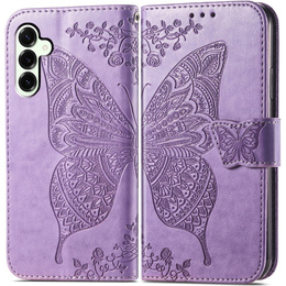 Cu clapetă pentru Samsung Galaxy S25 FE, Butterfly, violet