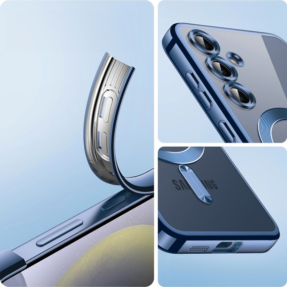 Husă pentru Samsung Galaxy A55 5G, Electro MagSafe, albastru + Sticlă pentru ecran