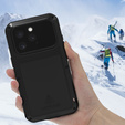 Love Mei Huse pentru iPhone 16 Pro, armored with glass, negru