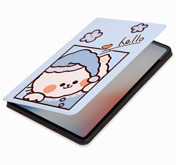 Husă cu clapetă pentru Lenovo Tab M10 Plus 10.6 Gen 3 TB-125F TB-128F, blue cat