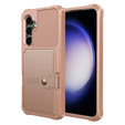 Husa pentru Samsung Galaxy S23 FE, Card Holder Kickstand, roz