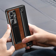 Husă cu suport din piele + PC cu geam și stylus pentru Samsung Galaxy Z Fold6 5G