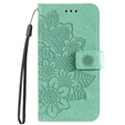 Cu clapetă pentru Xiaomi Redmi 13C / Poco C65, Mandala Flower, verde