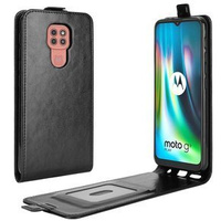 Cu clapetă pentru Motorola Moto G9 Play, Flip, negru