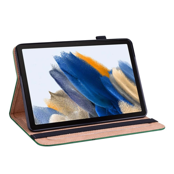 Husă pentru Samsung Galaxy Tab A9+, Classic, cu spațiu pentru stylus, verde