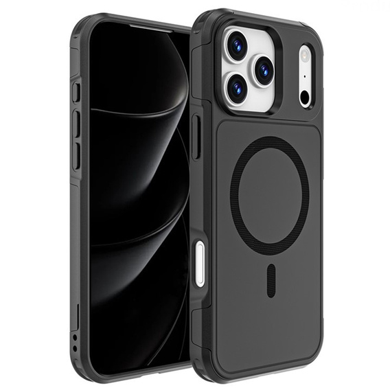 Husă MagForce pentru iPhone 17 Pro Max, pentru MagSafe, blindată, neagră