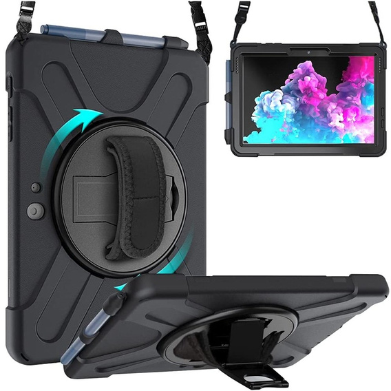 Husă protectoare în formă de X pentru Microsoft Surface Go/Go 2/Go 3/Go 4, negru