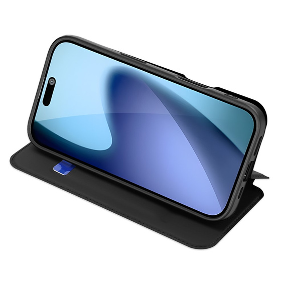 Husă Dux Ducis pentru iPhone 17, Skin Pro, cu clapetă, cu slot pentru carduri, negru