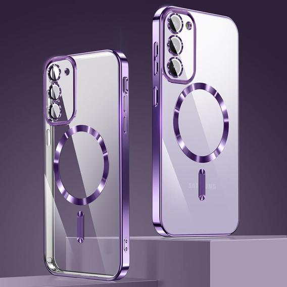 Husă pentru Samsung Galaxy S23 Plus, Electro MagSafe, violet + Sticlă pentru ecran