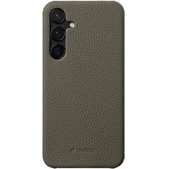 Carcasă MELKCO pentru Samsung Galaxy S24, din piele, gri