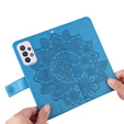 Cu clapetă pentru Samsung Galaxy A33 5G, Mandala Flower, albastru