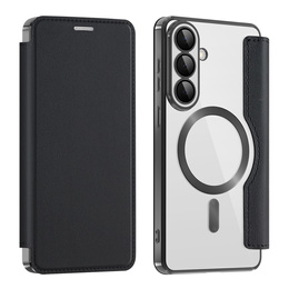 Husă RFID Wallet MagSafe Flip cu protecție pentru cameră pentru Samsung Galaxy S26, negru