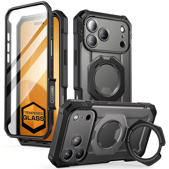 Carcasă Supcase pentru iPhone 17 Pro Max, Unicorn Beetle Grip Pro Mag, negru